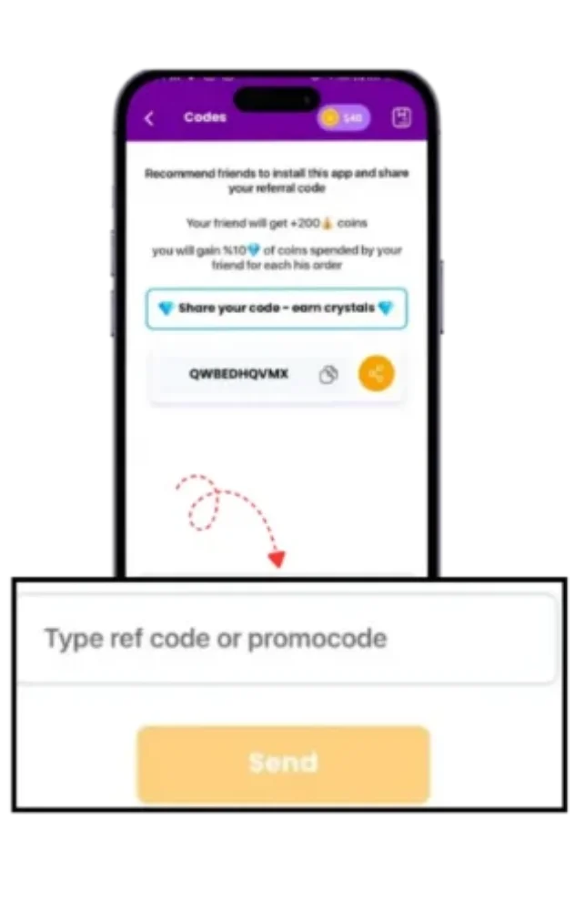 type promo code image