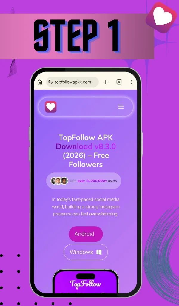 top follow install image